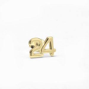 14K Gold Number Stud Earrings - Custom Lucky Number Gold Earrings - Minimalist Numeric Stud Earrings - Dainty Number Earrings for Women