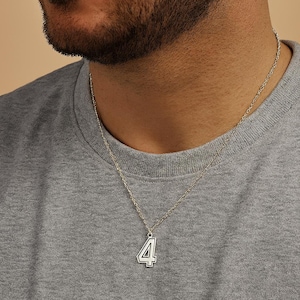 Custom Sports Number Necklace - Jersey Number Necklace - Athlete Number Necklace - Gift for Sports Fans & Players -  Team Spirit Gift