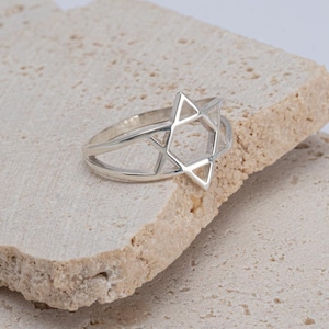 Sterling Silver Star of David Ring: Jewish Symbol Jewelry