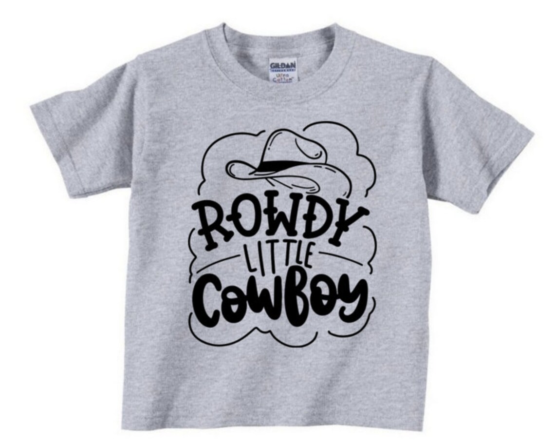 Rowdy Little Cowboy Toddler T Shirt Boy Shirt Kids Clothes Etsy