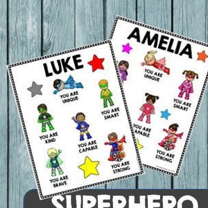 Personalized SUPERHERO Printables