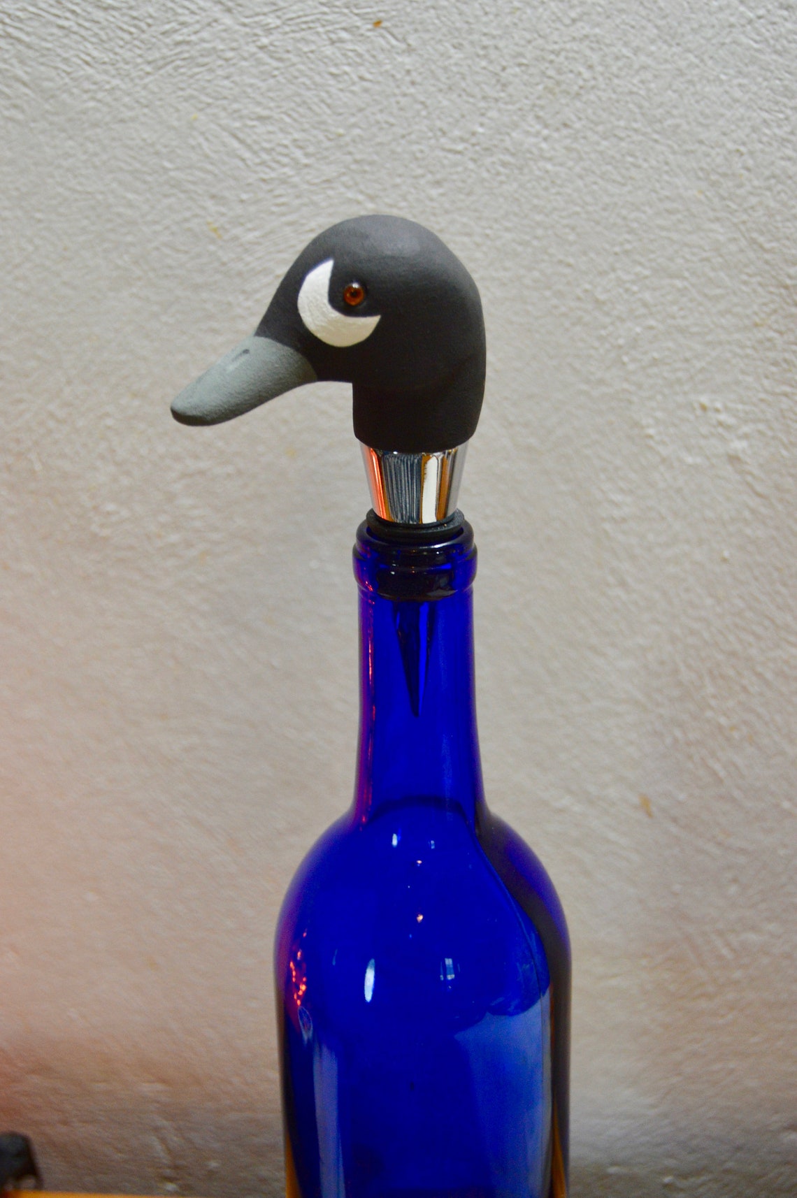 Handcarved BlueWinged Teal Duck Head Wine Bottle Stopper Etsy