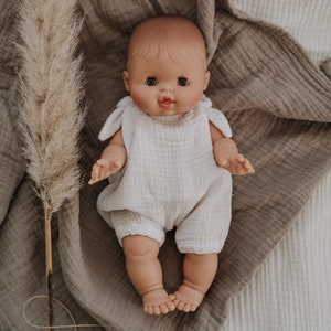 Paola Reina Gordi doll + romper, romper made of organic muslin