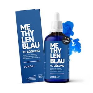 Methylene blue solution 1% USP pure quality, 100 ml solution, without heavy metals, laboratory tested and made in Germany
