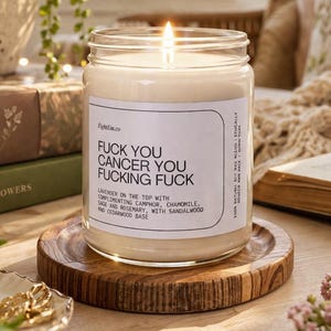 Cancer Survivor Gift, Chemo Care Package, Funny Candle, Cheer Up Gift, Chemo Gift, Cancer Sucks
