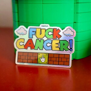 Super Bros Holographic Sticker, Cancer Support
