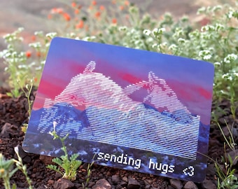 Sending Hugs Postcard (7 x 5 in)