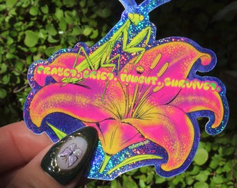 Prayed. Cried. Fought. Survived. Pixie Dust Cancer Survivor Sticker