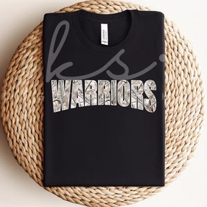 Camo Warriors School Spirit PNG | Mascot Pride Graphic | Digital Download for Sports Teams