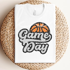 Basketmatchdag Konstgjord Chenille Glitter PNG | Digital nedladdning