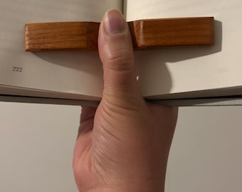 Wood “Book Tale”, Page Holder, Thumb Rest, Reading Accessory
