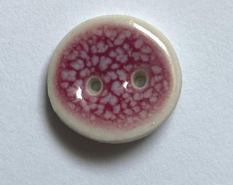 3/4” Merlot Glazed Porcelain Button for Knitting or Crochet
