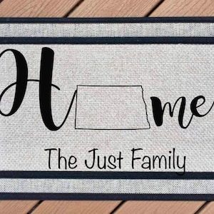 Welcome Home State Doormat Sublimation Designs/Doormat png/House warming Gift/Custom Doormat with your state