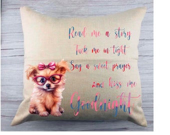 Oreiller pour chien avec sublimation/Oreiller Lis-moi une histoire/Oreiller de poche pour livre