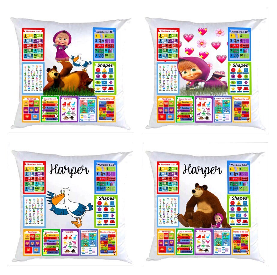 Learning pillow preschool learning pillow templatePillow Etsy
