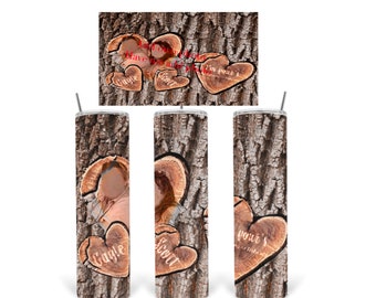 Tree Bark Tumbler, 20oz Skinny, Tumbler Sublimation Design, PNG, Seamless Wood Pattern, Tumbler Download