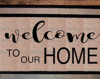 Welcome to our home, doormat,Digital Design,Digital PNG,Doormat Mockup