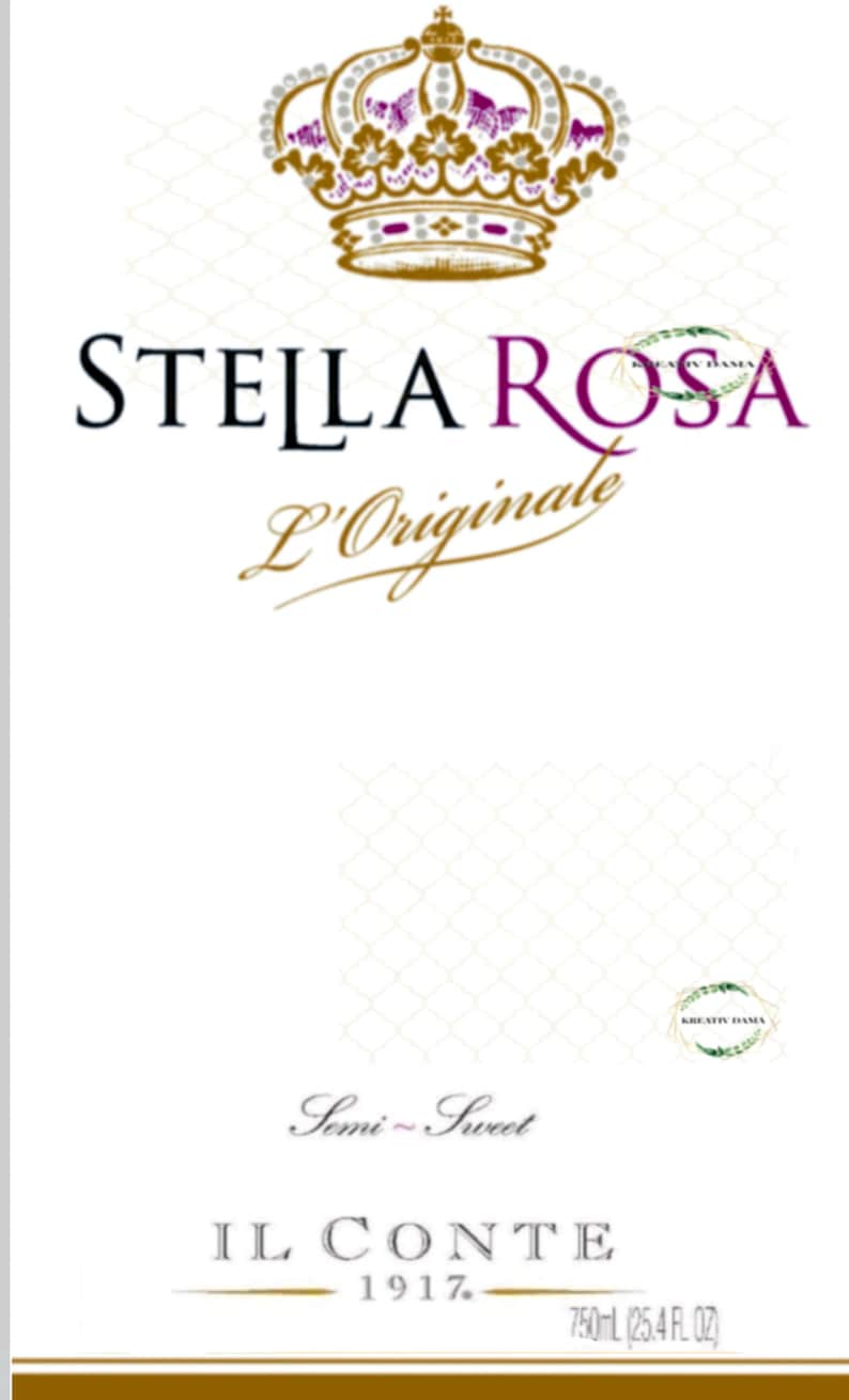 Stella Rosa Label Template