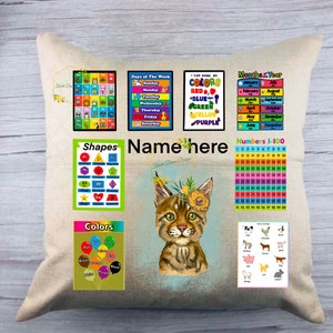 Learning pillow png/Kids learning pillow/Sublimation learning pillow