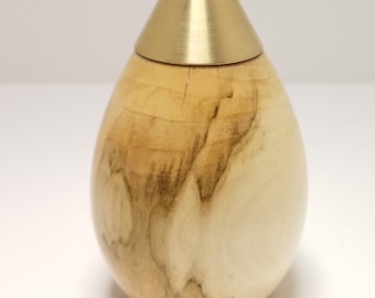 Large Handmade Egg / Sculpture with Bronze top