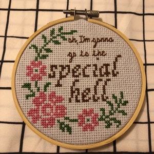 Firefly finished cross stitch - Special Hell