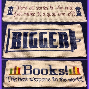 Paquete de patrones de punto de cruz de marcador de Doctor Who - SÓLO PDF DIGITAL