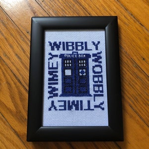 Doctor Who Wibbly Wobbly Timey Wimey Cross Stitch Pattern - DIGITAL PDF ONLY