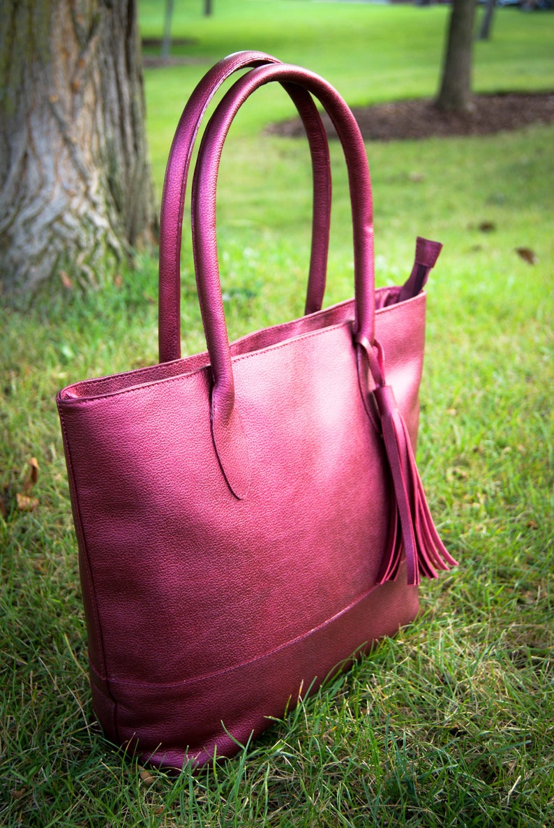 leather tote bag etsy