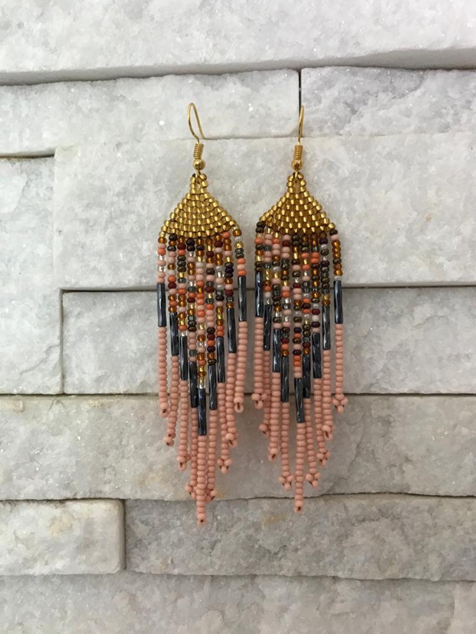 Handmade Original indigenous earrings from Colombia Colorful Etsy