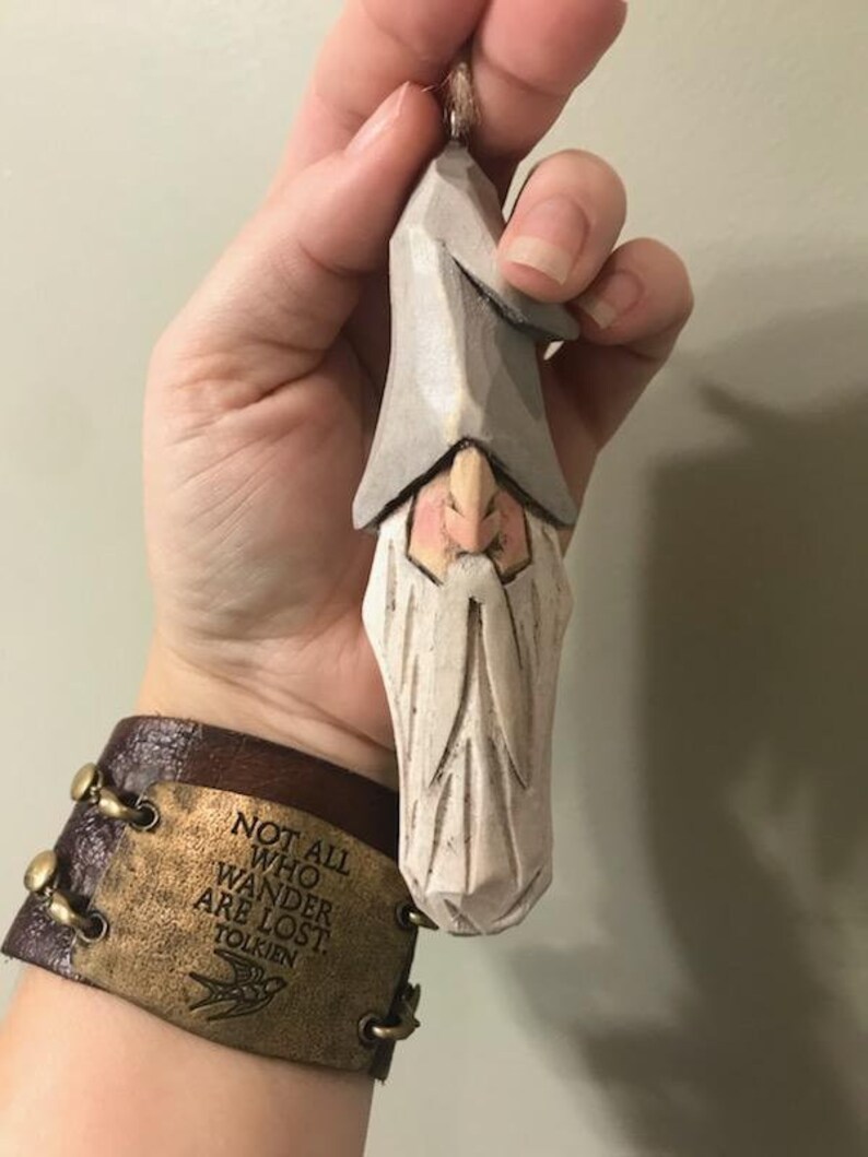 Hand Carved Lord of the Rings/Hobbit Christmas Ornament // Etsy