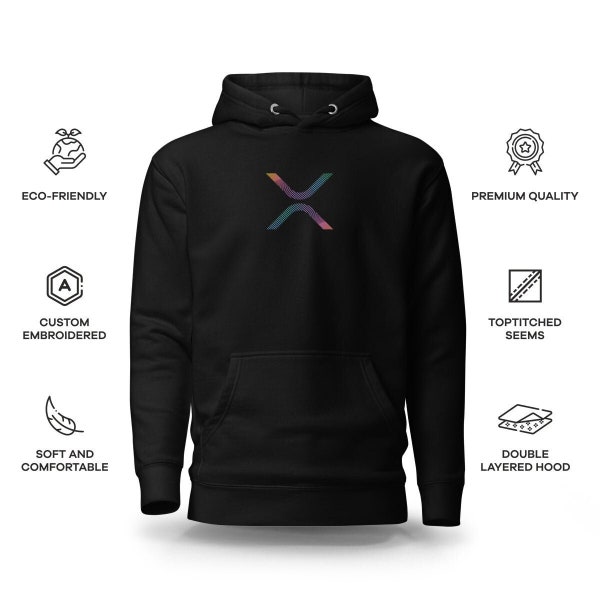 XRP G.23 Premium Hoodie | Bio-Kleidung für Krypto- und NFT-Enthusiasten | Ripple (XRP) Merch | Hochwertige umweltfreundliche Materialien
