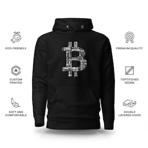 Bitcoin C.23 Premium Hoodie | Organic Apparel for Crypto and NFT Enthusiasts | Bitcoin (BTC) Merch | Quality Eco-friendly Materials