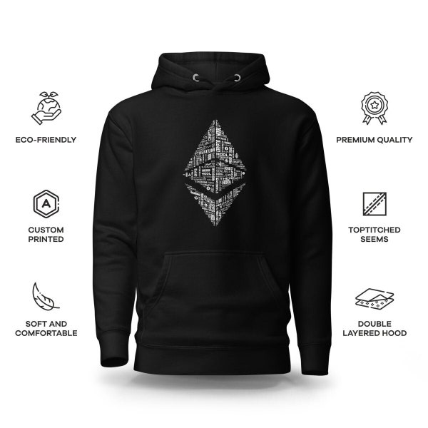 Astrale C.23 Premium Hoodie | Bio-Kleidung für Krypto- und NFT-Enthusiasten | Ethereum (ETH) Merch | Hochwertige umweltfreundliche Materialien