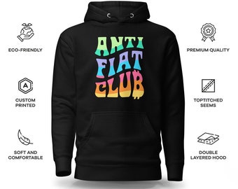 Anti-Fiat Club Premium Hoodie | Bio-Kleidung für Krypto- und NFT-Enthusiasten | Bitcoin Sweatshirt | Krypto-Merch