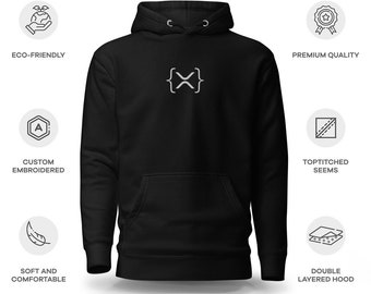 XRP Ledger Premium Hoodie | Organic Apparel for Crypto and NFT Enthusiasts | Ripple Sweatshirt | Quality Eco-friendly Materials