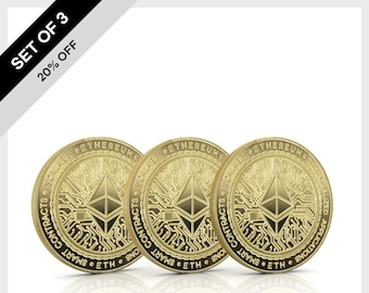 Ethereum (ETH) Set of 3 and 6 Bundles | Physical Crypto You Can HODL, Collect, Gift | Cryptocurrency Collectables by Cryptochips