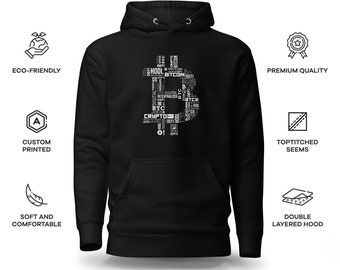 Bitcoin C.23 Premium Hoodie | Organic Apparel for Crypto and NFT Enthusiasts | Bitcoin (BTC) Merch | Quality Eco-friendly Materials