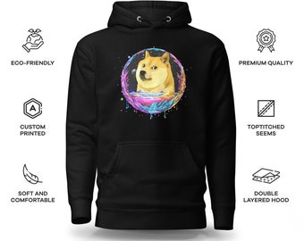 Doge Og.Op Premium Hoodie | Bio-Kleidung für Krypto- und NFT-Enthusiasten | Dogecoin (DOGE) Merch | Hochwertige umweltfreundliche Materialien