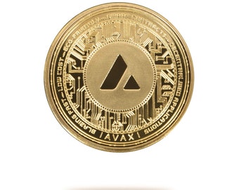 Avalanche (AVAX) Physischer Krypto Coin von Cryptochips | Meistverkaufte Kryptowährung Sammlerstücke | Hochwertiger Lawinen Merch | Geschenk für Ihn