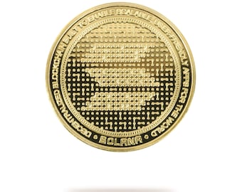 Solana (SOL) Physical Crypto Coin by Cryptochips | Best Selling Cryptocurrency Collectables | High Quality Solona Merch | Gift For Him