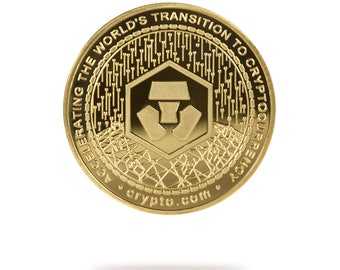 Crypto.com (CRO) Physische Kryptowährung Münze | Meistverkaufte Kryptowährung Sammlerstücke | Hochwertiger Cronos Merch | Geschenk für Ihn
