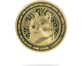 Dogecoin (DOGE) Physische Krypto Münze von Cryptochips | Meistverkaufte Kryptowährung Sammlerstücke | Hochwertiger Dogecoin Merch | Geschenk für Ihn