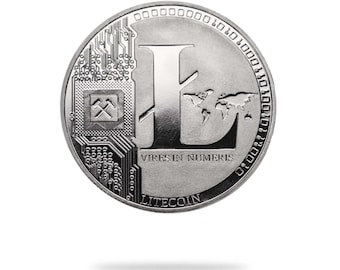 Litecoin (LTC) Physischer Krypto Coin von Cryptochips | Meistverkaufte Kryptowährung Sammlerstücke | Hochwertiger Litecoin Merch | Geschenk für Ihn