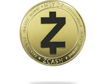 ZCash (ZEC) Physische Krypto-Münze von Kryptochips | Meistverkaufte digitale Währung Sammlerstücke | Hochwertige ZCash Merch | Geschenk für Ihn