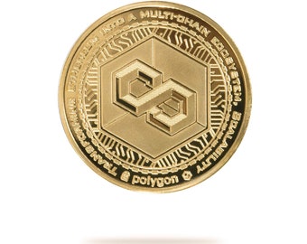 Polygon (MATIC) Physical Crypto Coin by Cryptochips | Best Selling Cryptocurrency Collectables | High Quality Matic Merch | Gift For Him
