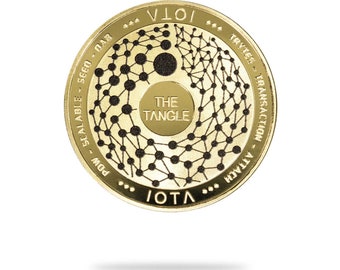 IOTA Physische Krypto Münze von Cryptochips | Sammelbare Kryptowährung You Can HODL | Geschenk für Ihn