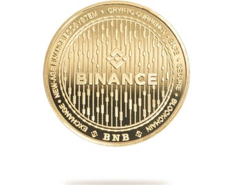 Binance Coin (BNB) Physical Crypto Coin by Cryptochips | Best Selling Cryptocurrency Collectables | Quality Bitcoin Merch | Gift For Him