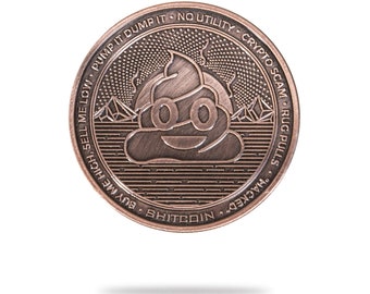 Shitcoin (SHIT) Physical Cryptocurrency Coin by Cryptochips | Poopy Brown Edition | Collectable Crypto You Can HODL | Gift For Him