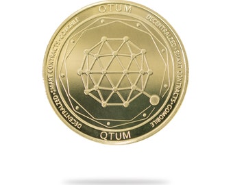 QTUM Physische Krypto Münze von Cryptochips | Meistverkaufte Kryptowährung Sammlerstücke | Geschenk für Ihn
