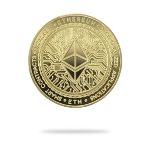 Ethereum (ETH) Physical Crypto Coin by Cryptochips | Best Selling Cryptocurrency Collectables | Ethereum Merch | Gift For Him